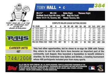 2006 Topps - Gold #384 Toby Hall Back