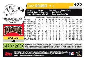 2006 Topps - Gold #406 Ryan Doumit Back
