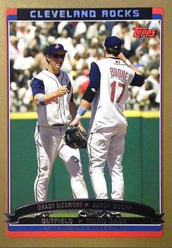 2006 Topps - Gold #656 Cleveland Rocks (Grady Sizemore / Aaron Boone) Front