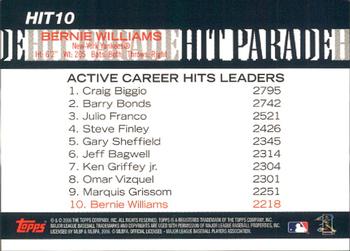 2006 Topps - Hit Parade #HIT10 Bernie Williams Back