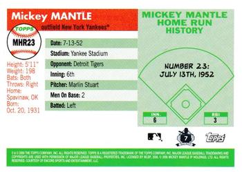 2006 Topps - Mickey Mantle Home Run History #MHR23 Mickey Mantle Back