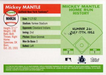 2006 Topps - Mickey Mantle Home Run History #MHR26 Mickey Mantle Back