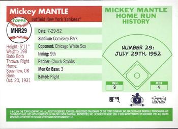 2006 Topps - Mickey Mantle Home Run History #MHR29 Mickey Mantle Back