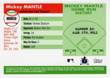 2006 Topps - Mickey Mantle Home Run History #MHR30 Mickey Mantle Back