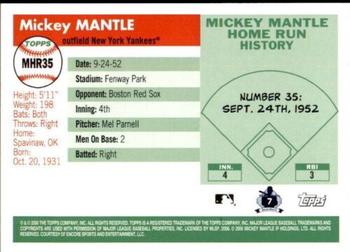 2006 Topps - Mickey Mantle Home Run History #MHR35 Mickey Mantle Back