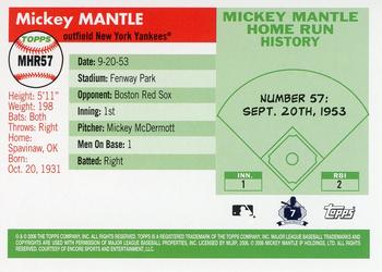 2006 Topps - Mickey Mantle Home Run History #MHR57 Mickey Mantle Back