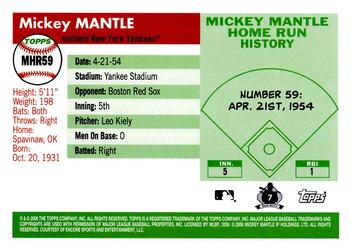 2006 Topps - Mickey Mantle Home Run History #MHR59 Mickey Mantle Back