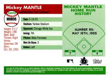 2006 Topps - Mickey Mantle Home Run History #MHR95 Mickey Mantle Back
