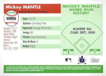 2006 Topps - Mickey Mantle Home Run History #MHR96 Mickey Mantle Back