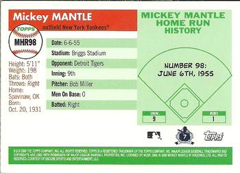 2006 Topps - Mickey Mantle Home Run History #MHR98 Mickey Mantle Back