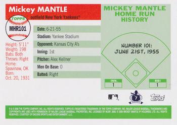 2006 Topps - Mickey Mantle Home Run History #MHR101 Mickey Mantle Back