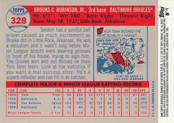 2006 Topps - Rookie of the Week #9 Brooks Robinson Back