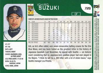 2006 Topps - Rookie of the Week #13 Ichiro Suzuki Back