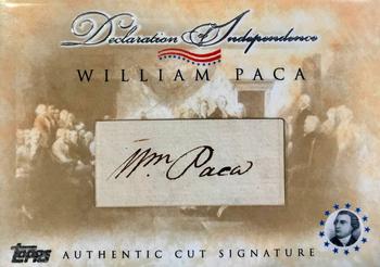 2006 Topps - Signers of the Declaration of Independence Cut Signatures #WP William Paca Front