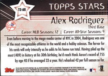 2006 Topps - Topps Stars #TS-AR Alex Rodriguez Back