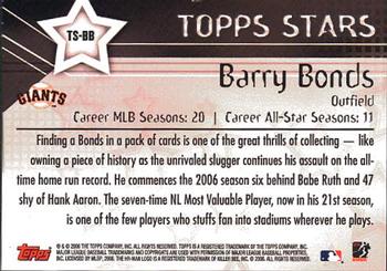2006 Topps - Topps Stars #TS-BB Barry Bonds Back