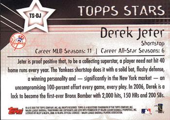 2006 Topps - Topps Stars #TS-DJ Derek Jeter Back