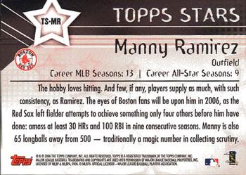 2006 Topps - Topps Stars #TS-MR Manny Ramirez Back