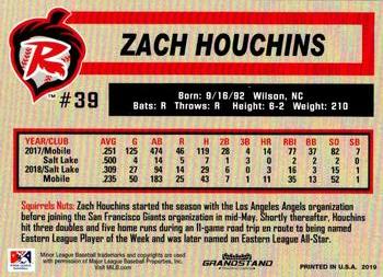 2019 Grandstand Richmond Flying Squirrels #NNO Zach Houchins Back