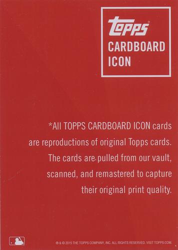 2015 Topps Cardboard Icons Gary Carter 5x7 - Red 5x7 #NNO Cover Card Back