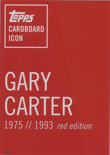 2015 Topps Cardboard Icons Gary Carter 5x7 - Red 5x7 #NNO Cover Card Front
