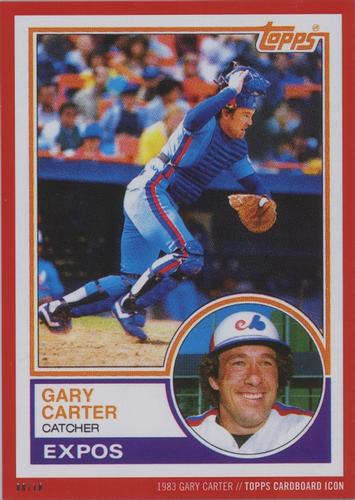 2015 Topps Cardboard Icons Gary Carter 5x7 - Red 5x7 #370 Gary Carter Front