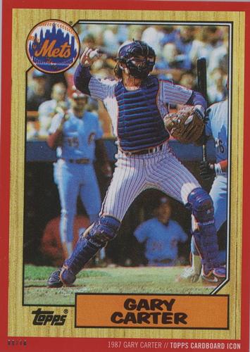 2015 Topps Cardboard Icons Gary Carter 5x7 - Red 5x7 #20 Gary Carter Front