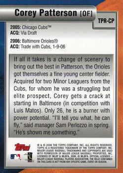 2006 Topps - Trading Places Relics #TPR-CP Corey Patterson Back