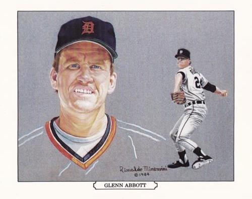 1984 Batter-up Detroit Tigers Postcards #NNO Glenn Abbott Front