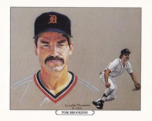 1984 Batter-up Detroit Tigers Postcards #NNO Tom Brookens Front