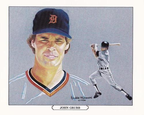 1984 Batter-up Detroit Tigers Postcards #NNO John Grubb Front
