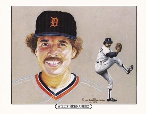 1984 Batter-up Detroit Tigers Postcards #NNO Willie Hernandez Front