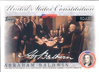 2006 Topps - United States Constitution #SC-AB Abraham Baldwin Front
