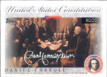 2006 Topps - United States Constitution #SC-DC Daniel Carroll Front