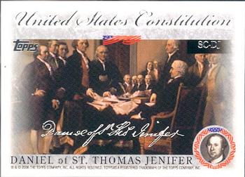 2006 Topps - United States Constitution #SC-DJ Daniel of St. Thomas Jenifer Front