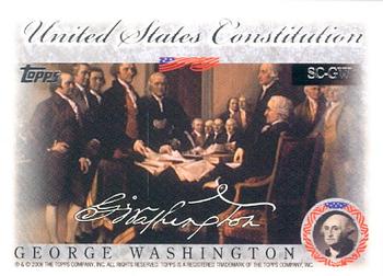 2006 Topps - United States Constitution #SC-GW George Washington Front