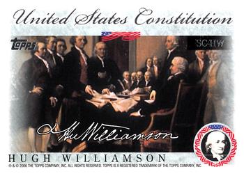 2006 Topps - United States Constitution #SC-HW Hugh Williamson Front