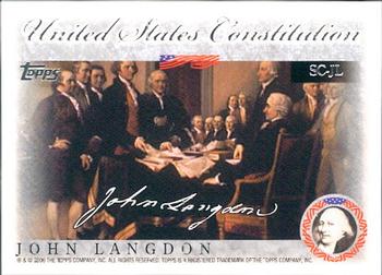 2006 Topps - United States Constitution #SC-JL John Langdon Front