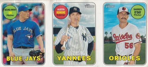 2018 Topps Heritage - 1969 Topps Bazooka Ad Panel High Number #6b Seung-Hwan Oh / Austin Romine / Darren O'Day Front