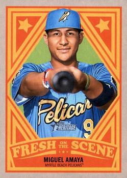 2019 Topps Heritage Minor League - Fresh on the Scene #FOS-5 Miguel Amaya Front