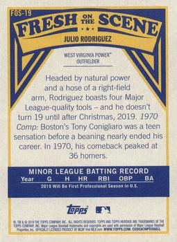 2019 Topps Heritage Minor League - Fresh on the Scene #FOS-19 Julio Rodriguez Back