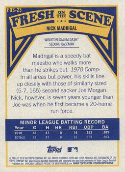 2019 Topps Heritage Minor League - Fresh on the Scene #FOS-23 Nick Madrigal Back