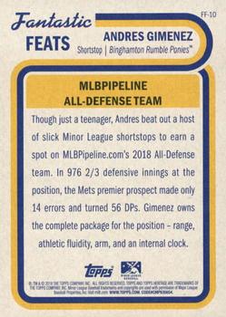 2019 Topps Heritage Minor League - Fantastic Feats #FF-10 Andres Gimenez Back