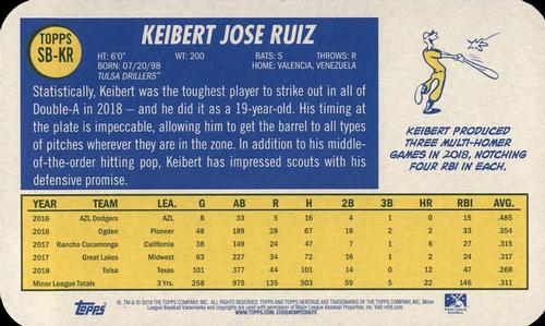 2019 Topps Heritage Minor League - 1970 Topps Super Baseball Topper #SB-KR Keibert Ruiz Back