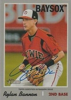 2019 Topps Heritage Minor League - Real One Autographs #ROA-RB Rylan Bannon Front