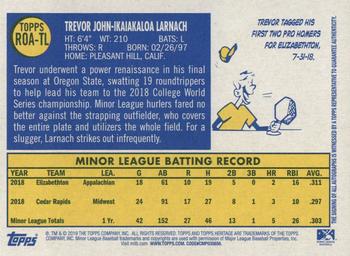 2019 Topps Heritage Minor League - Real One Autographs #ROA-TL Trevor Larnach Back