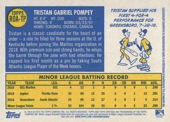 2019 Topps Heritage Minor League - Real One Autographs #ROA-TP Tristan Pompey Back