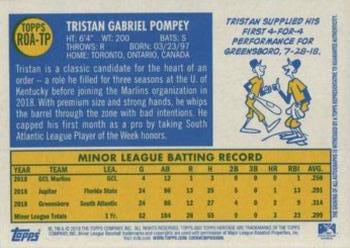 2019 Topps Heritage Minor League - Real One Autographs Black Border #ROA-TP Tristan Pompey Back