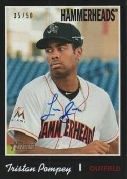 2019 Topps Heritage Minor League - Real One Autographs Black Border #ROA-TP Tristan Pompey Front