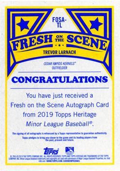 2019 Topps Heritage Minor League - Fresh on the Scene Autographs #FOSA-TL Trevor Larnach Back